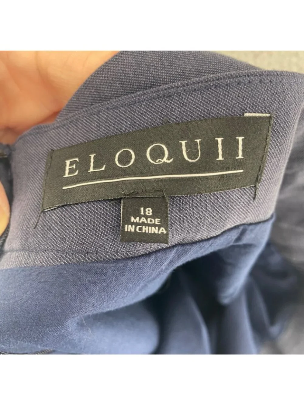 Eloquii Skirt Womens 18 Plus Navy Twill A Line Above The Knee Sash Belted Casual
